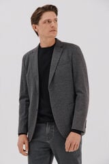 Cortefiel Blazer de malha pied-de-poule Cinzento