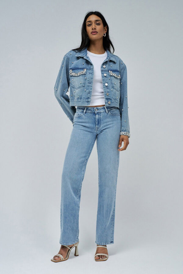 Salsa Jeans Chaqueta trucker con detalles Azul oscuro