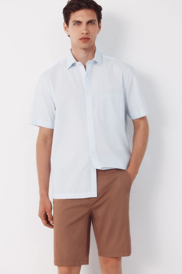 Cortefiel Bermuda chino estampada ligera Camel