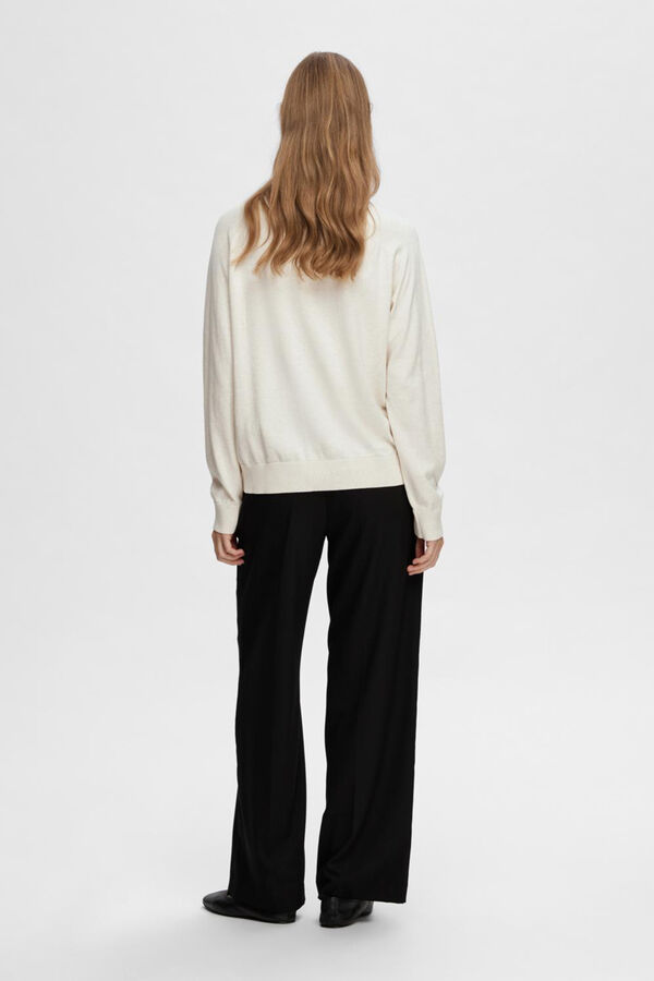 Selected Femme Casaco com gola em bico 100% algod&atilde;o Cinzento