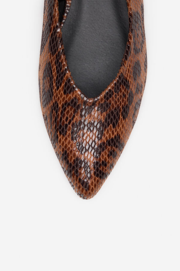 Cortefiel Sapato de bailarina  Castanho