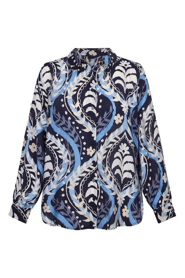 Cortefiel Camisa estampada Azul