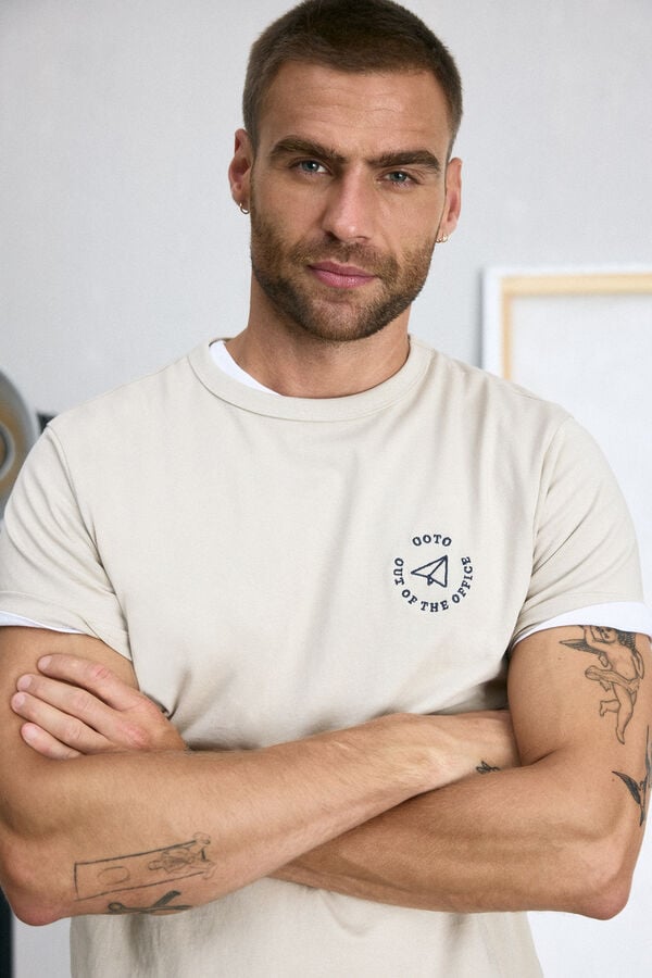 OOTO Camisola bordada avião OOTO Ecru