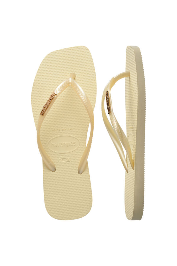 Havaianas Slim Square Logo Metallic Amarelo