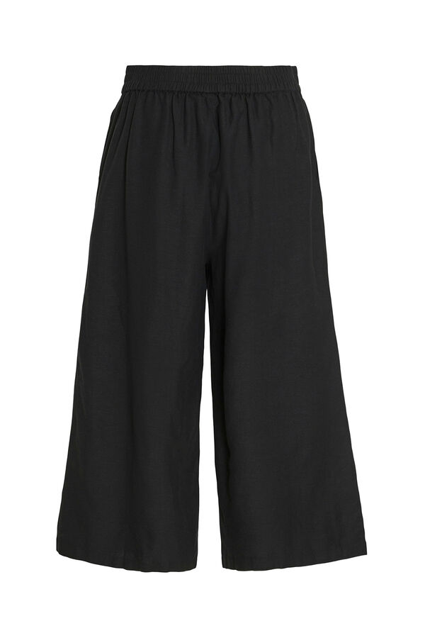 Cortefiel Pantalones culote Negro