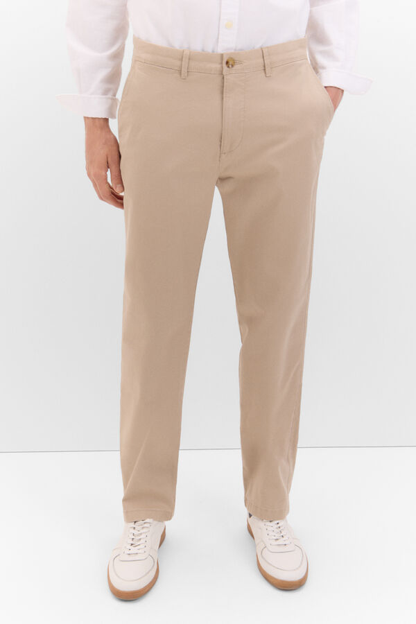Cortefiel Pantalón chino classic fit Beige