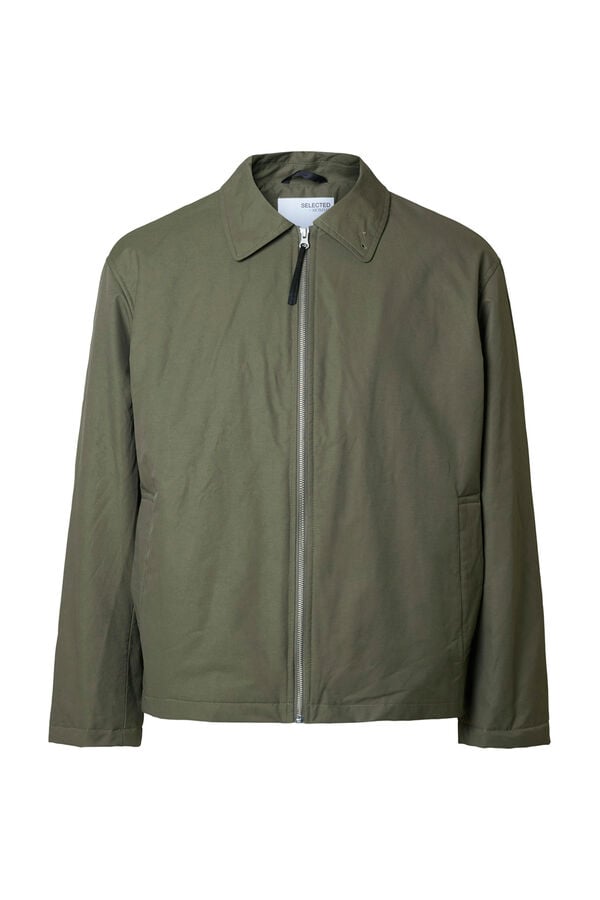 Selected Cazadora t&eacute;cnica repelente al agua Verde oscuro