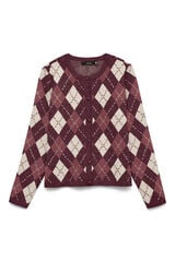 Vero Moda C&aacute;rdigan de punto rombos Morado