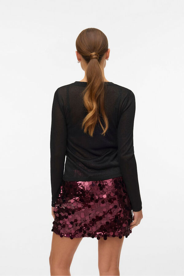 Vero Moda Top de punto tejido efecto metalizado Negro
