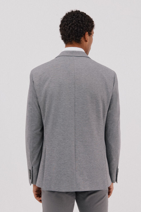Cortefiel Blazer de malha  Cinzento
