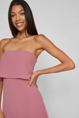 Vila Vestido de fiesta largo de tirantes Rosa