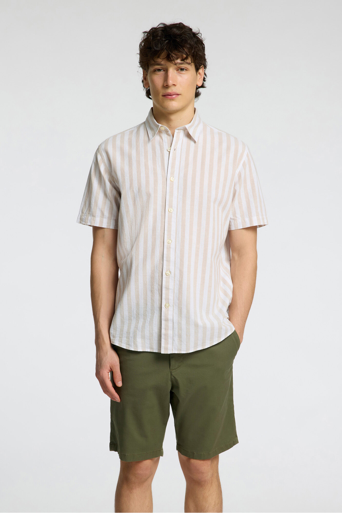 Selected Camisa de manga curta de linho