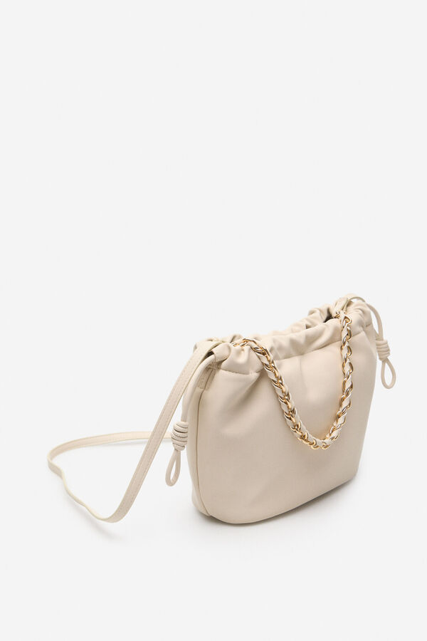 Cortefiel Bolsa de mala de tiracolo Ecru