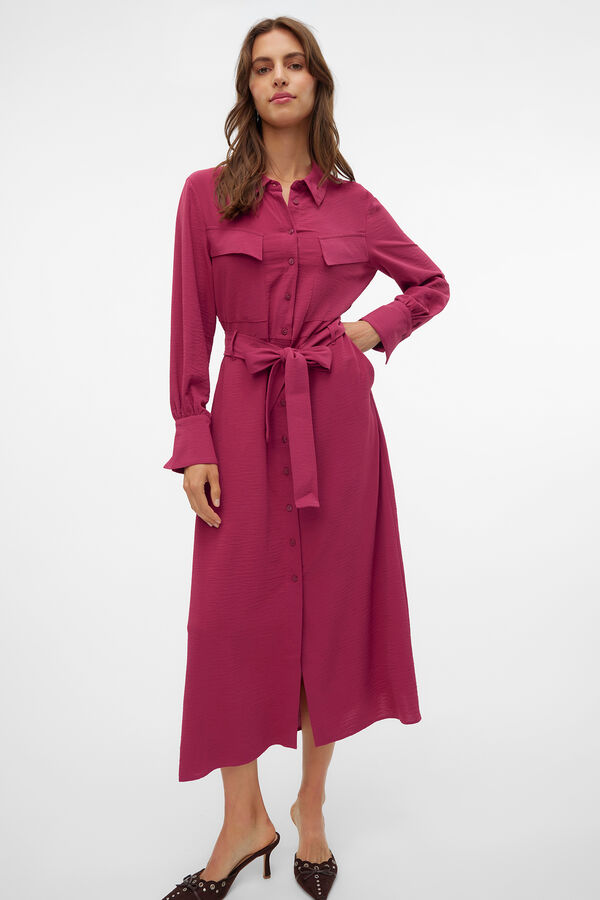 Vero Moda Vestido comprido camiseiro Roxo