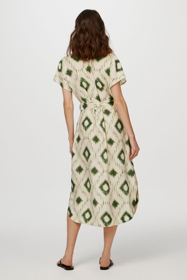 Object Vestido midi estampado Cinzento