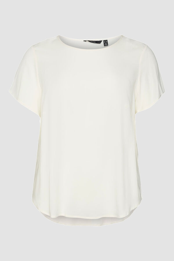 Vero Moda Curve T-shirt b&aacute;sica tamanho grande Branco