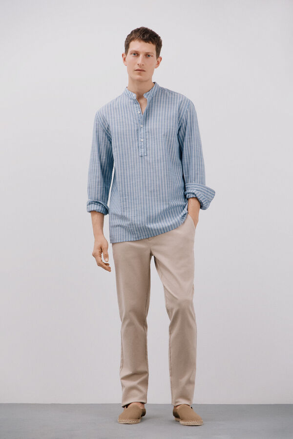 Cortefiel Camiseta riscas  Azul