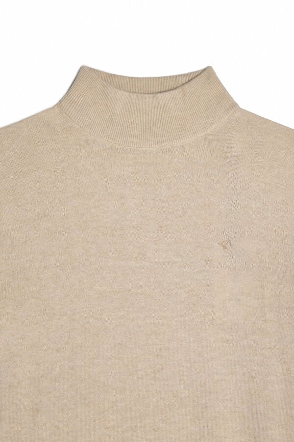 OOTO Jersey cuello alto Beige