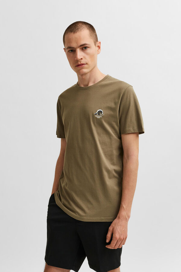 Cortefiel T-shirt com detalhe Verde