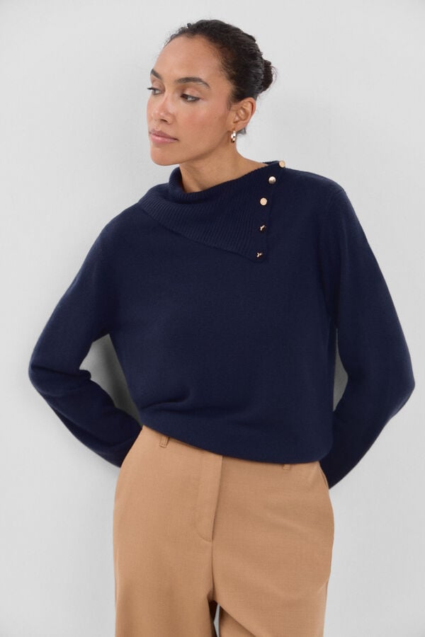 Cortefiel Jersey tacto suave Azul marino