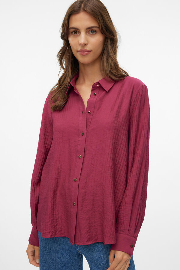 Vero Moda Camisa de manga larga con espalda plisada Morado