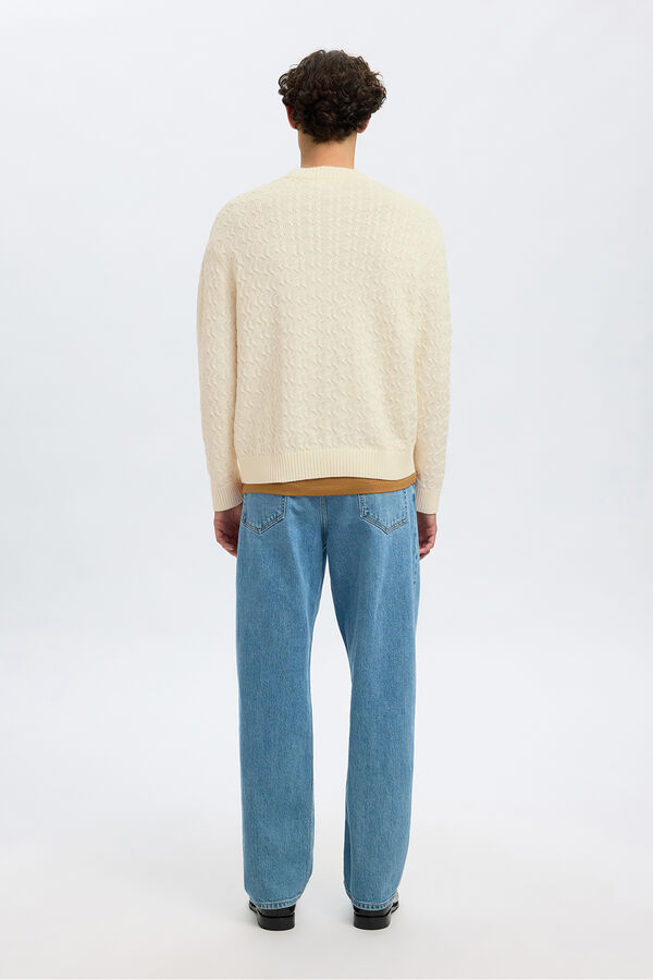 Selected Jersey estructura 100% algod&oacute;n org&aacute;nico. Blanco