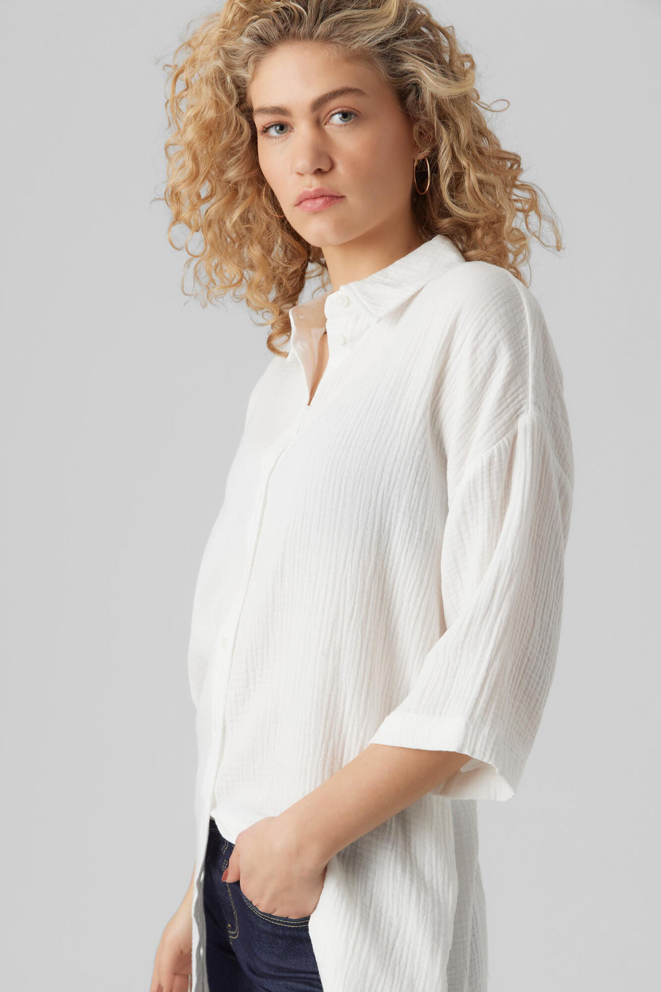 Vero Moda Vestido camisero con manga francesa