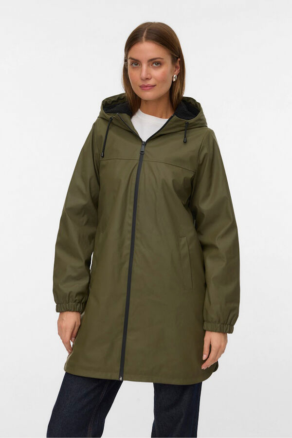 Vero Moda Imperme&aacute;vel com capuz Verde