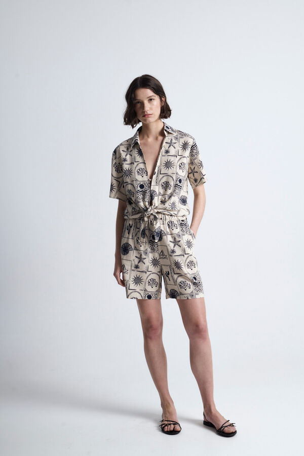 Object Short estampado Gris