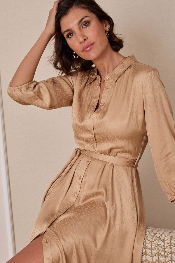 Pol&iacute;n Et Moi Vestido camisa Tirsa Castanho