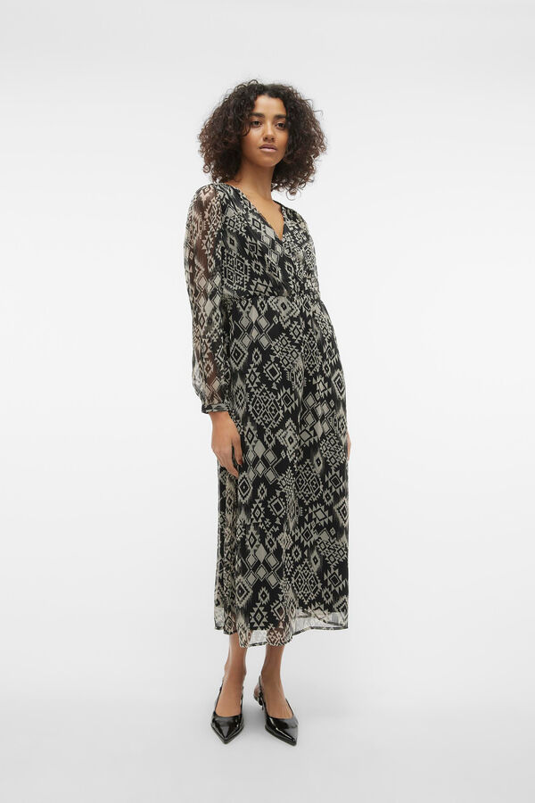 Vero Moda Vestido 7/8 efecto gasa Negro