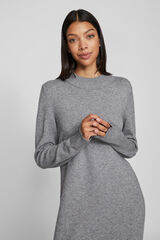 Vila Vestido de punto con viscosa Gris