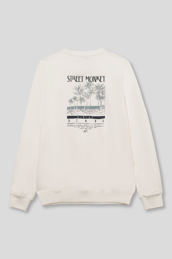 Street Monkey Sudadera moda Marfil