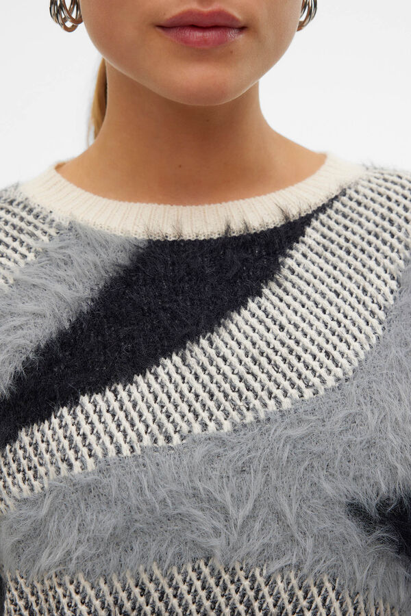 Vero Moda Jersey efecto pelo Gris