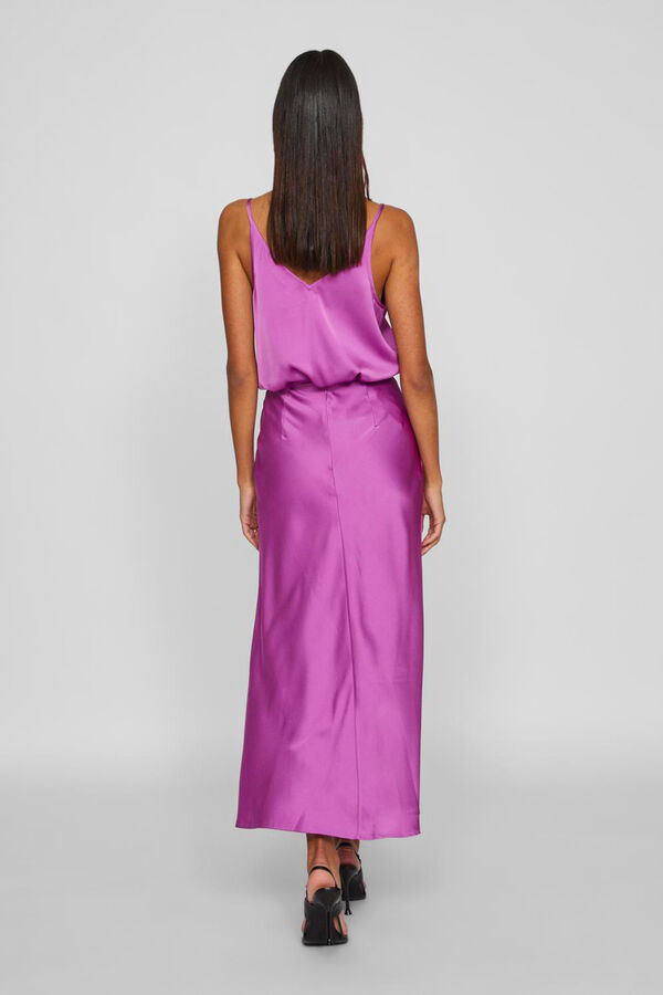 Vila Falda satinada midi Lila