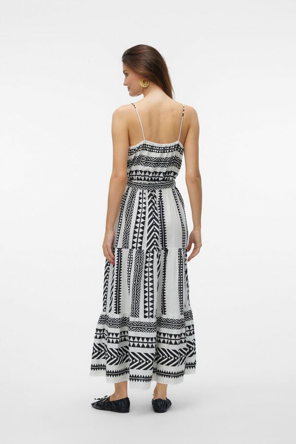 Vero Moda Vestido tobillero de tirantes Blanco