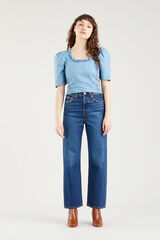 Cortefiel Jeans Ribcage™ Straight ankle Azul