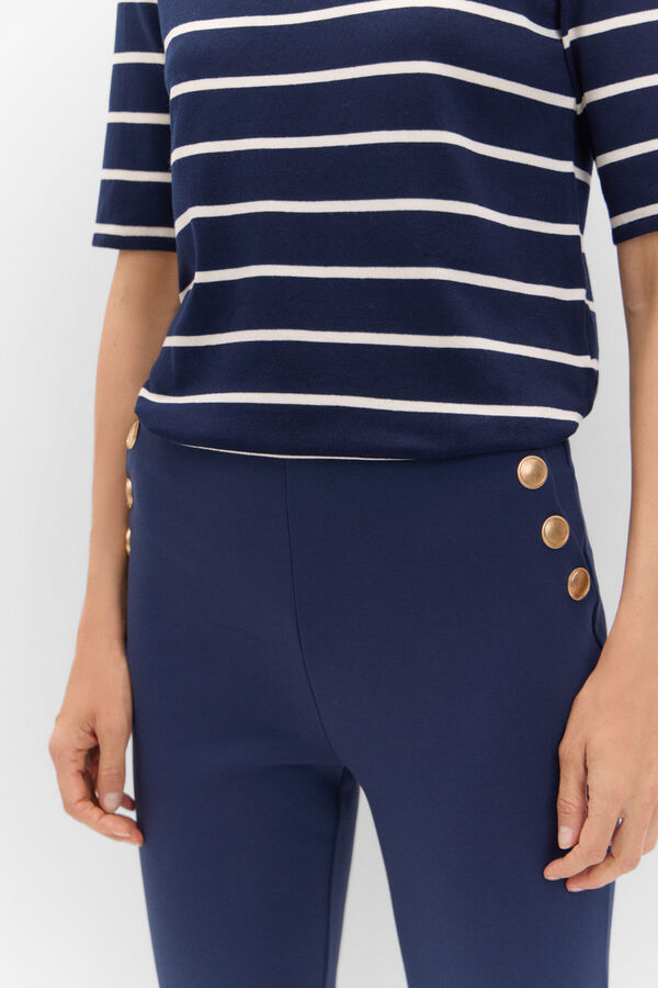 Cortefiel Leggings com abotoadura Azul