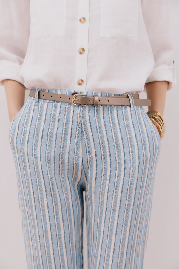 Cortefiel Cal&ccedil;as de linho Azul