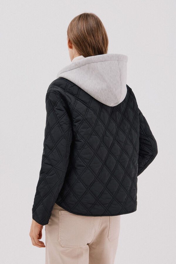 Cortefiel sweatshirt curto com capuz Preto