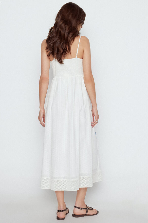 Slowlove Vestido branco bordado Branco