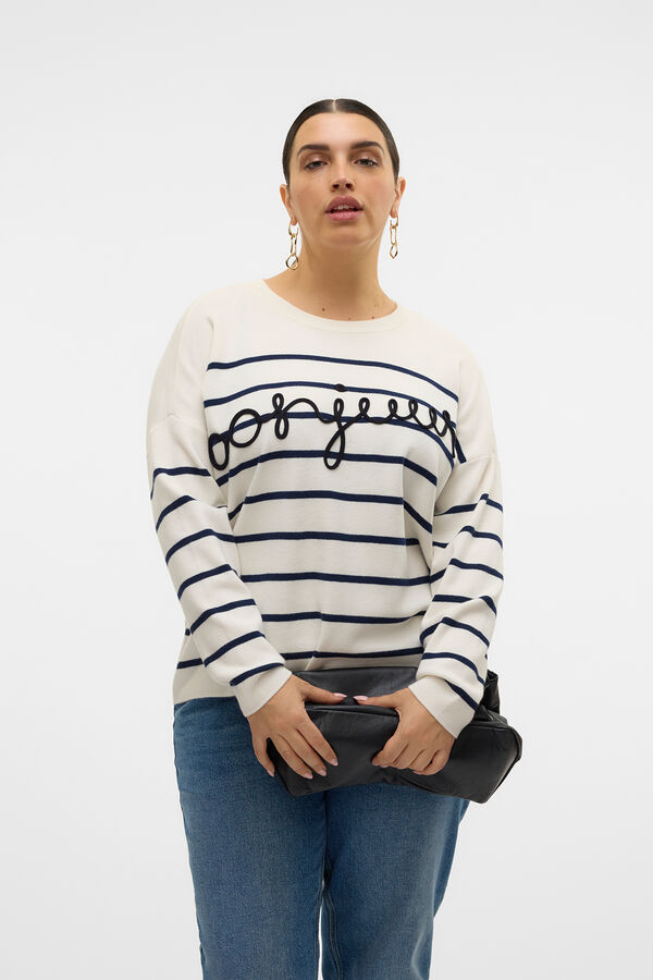 Vero Moda Curve Su&eacute;ter de malha fina plus size Cinzento