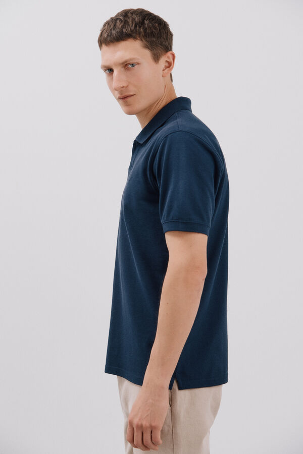 Cortefiel Polo de estructura Azul marino