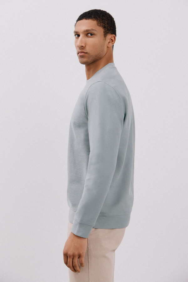 Cortefiel Sweatshirt de tecido leve e macio Azul