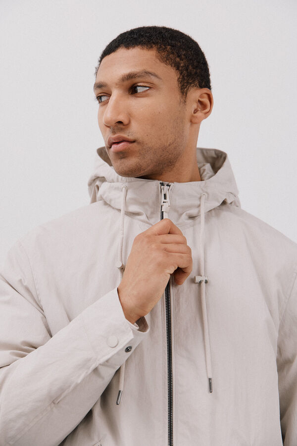 Cortefiel Parka curta e leve Cinzento