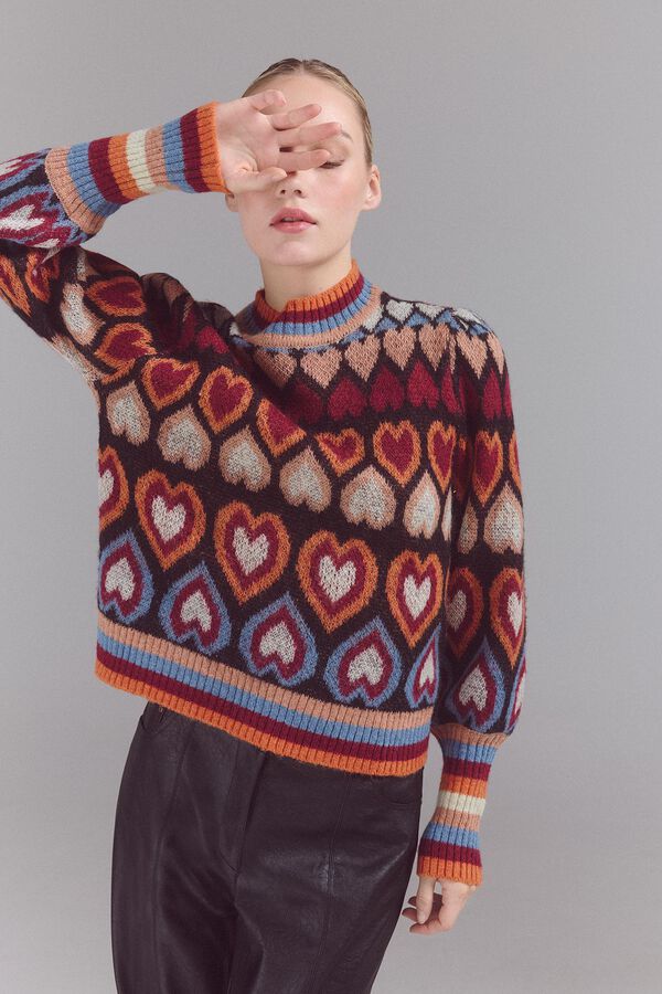 Slowlove Jersey punto fantas&iacute;a Naranja