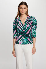 Morgan Camisa manga 3/4 estampada Estampado verde