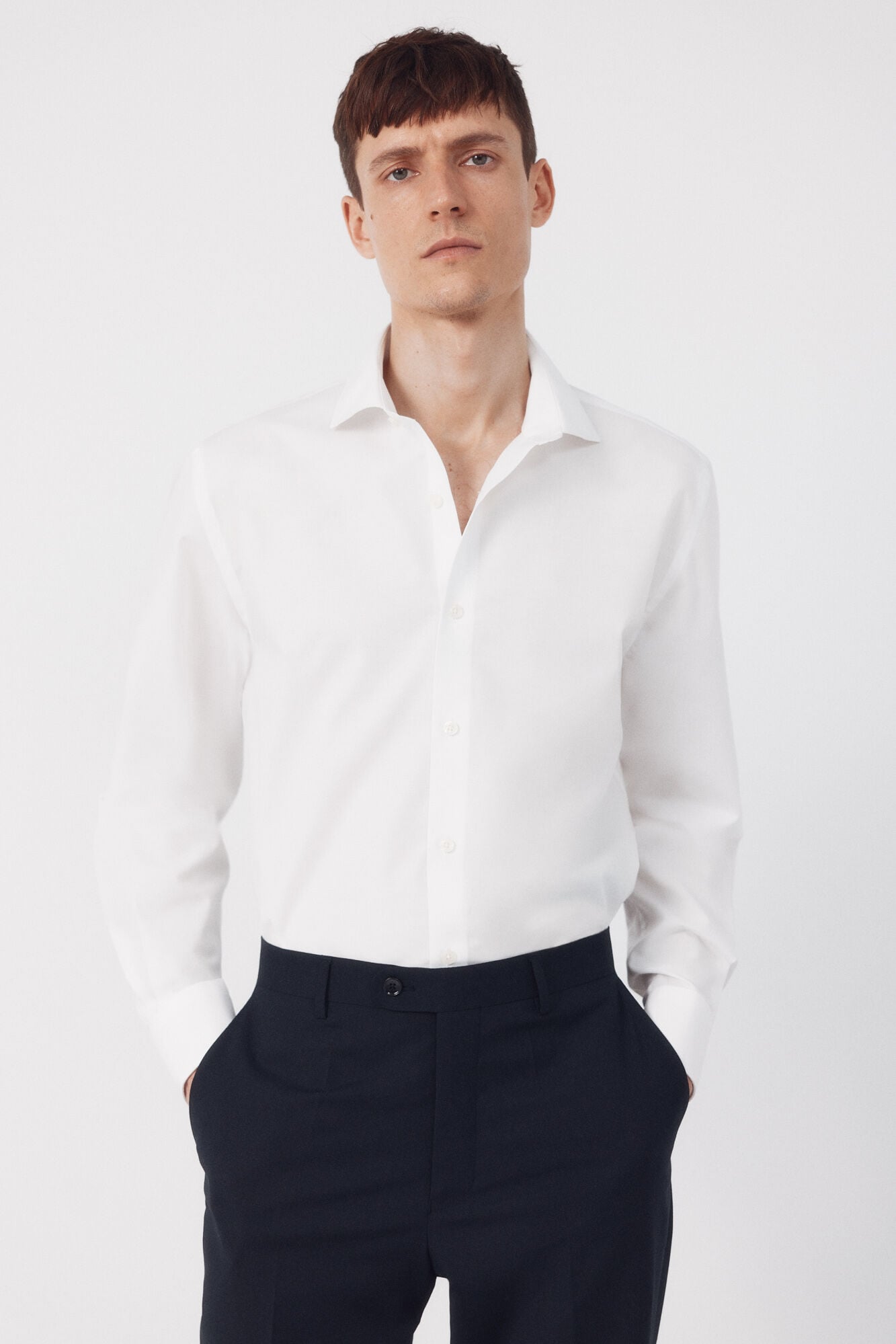 Cortefiel Camisa ottoman corte slim f&aacute;cil de engomar