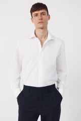 Cortefiel Camisa vestir otom&aacute;n slim fit f&aacute;cil plancha Blanco