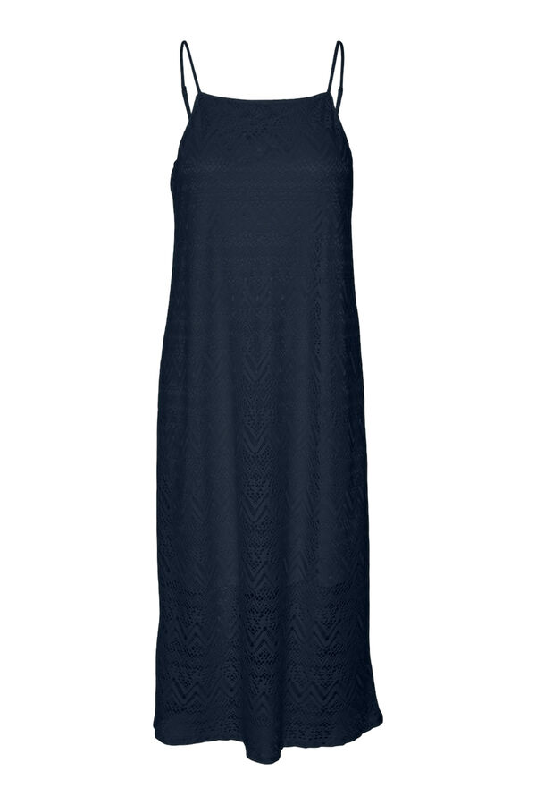 Vero Moda Vestido midi de tirantes Azul marino